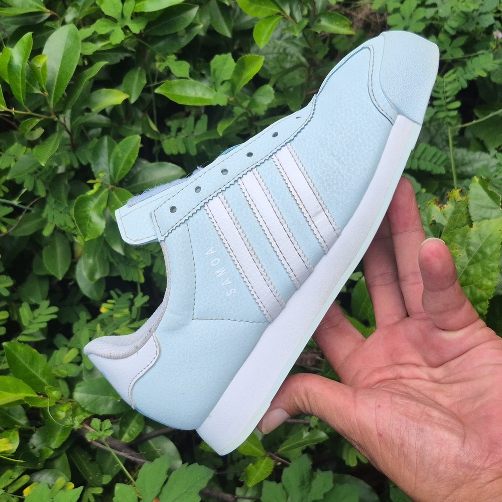 Adidas Samoa Pigskin Light Blue Sneakers